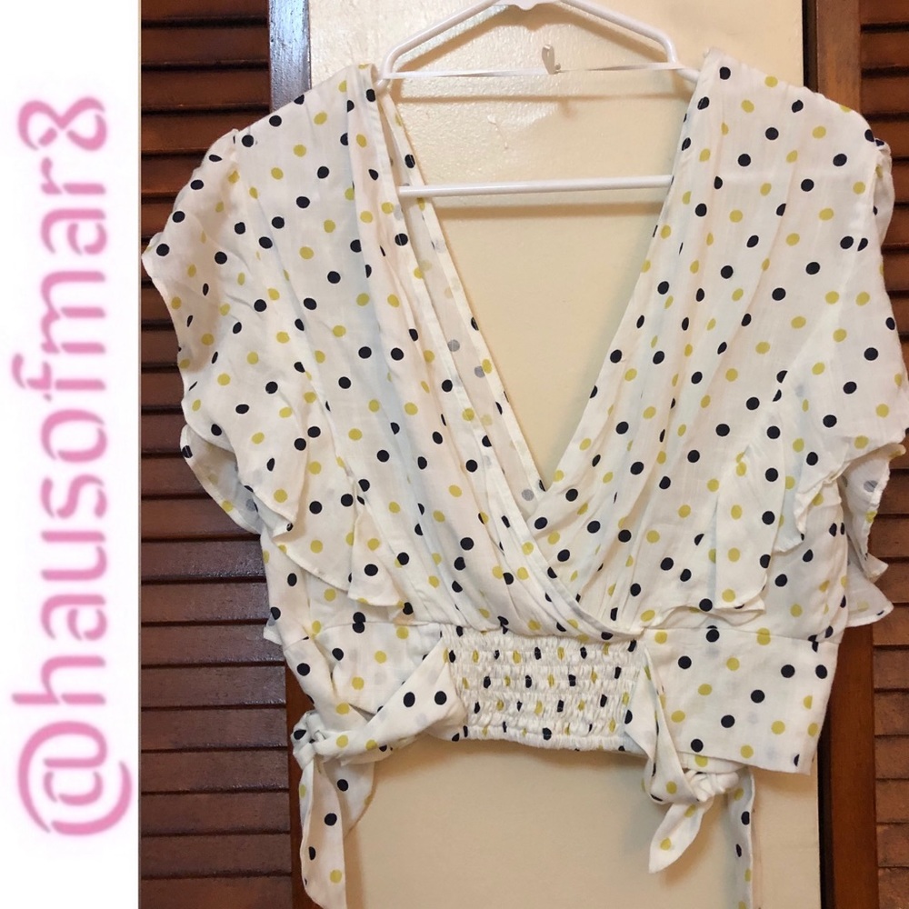 Crop top with ruffle details